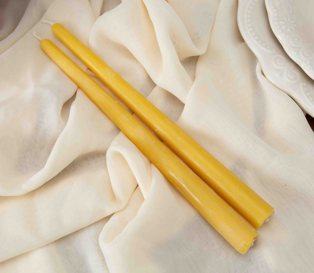 Dripless Beeswax Taper Candles